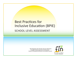 School BPIE Indicators At-a-Glance