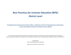 Best Practices for Inclusive Education (BPIE)