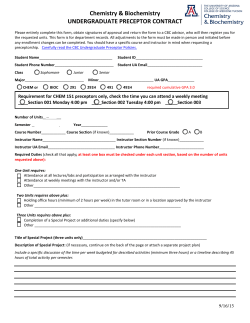 Preceptor Application