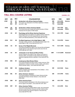 Fall Course Listings