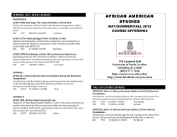 Summer Course Listings