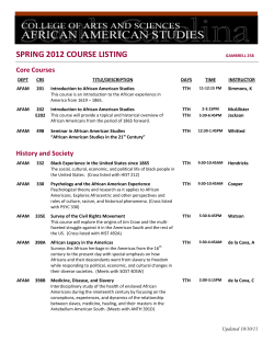 Spring Course Listings