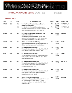 Spring Course Listings