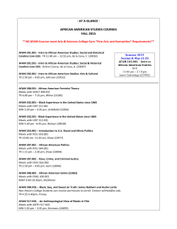 Summer/Fall Course Listings