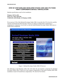 Step-by-step Borland Developer Studio 2006 default installation