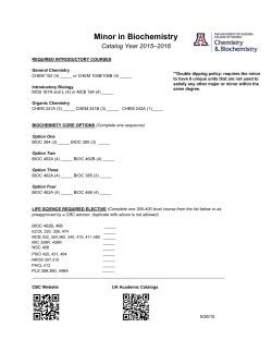 BIOC Minor Requirements