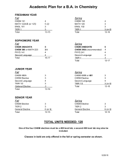 BA CHEM Requirement