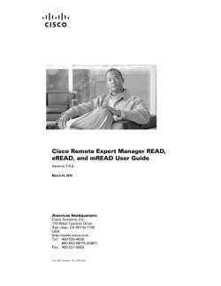 Cisco Remote Expert Manager 1.9.4 READ, eREAD, and mREAD User Guide