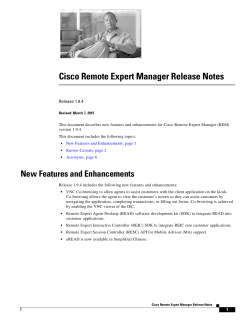 Cisco Remote Expert Manager 1.9.4 Release Notes