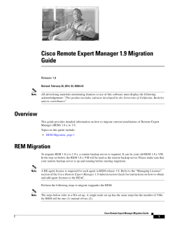 Cisco Remote Expert Manager 1.9 Migration Guide