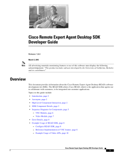 Cisco Remote Expert Agent Desktop 1.9.4 SDK Developer Guide