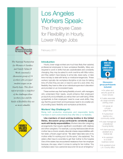 Los Angeles Workers Speak: The Employee Case for Flexibility in Hourly, Lower-Wage Jobs