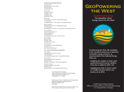 GeoPowering the West