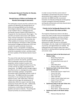NBMG Priority List for Fault Investigations