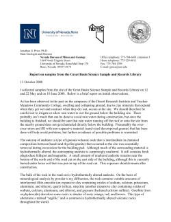 Samples from the Great Basin Science Sample and Records Library site