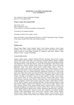 Acta de 20 i 21 de maig del 2003