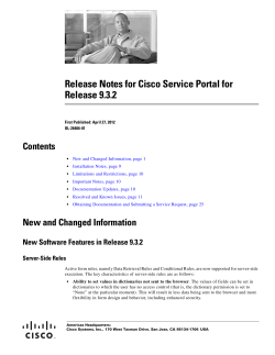 Cisco Service Portal 9.3.2 Release Notes