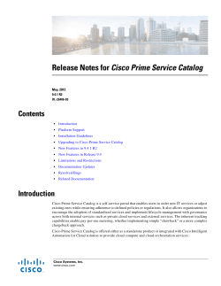 Cisco Prime Service Catalog 9.4.1 R2 Release Notes