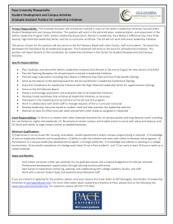 Job Description for Leadership Initiatives