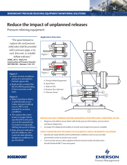Brochure: Rosemount Pressure Relieving Equipment Monitoring Solutions