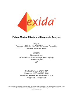 FMEDA Report: Rosemount 3051S Software Rev 7.0 and above