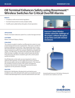 Proven Result: Oil Terminal Enhances Safety using RosemountTM Wireless Switches for Critical Overfill Alarms