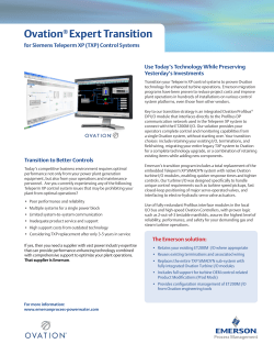 Ovation Expert Transition for Siemens Teleperm XP Control Systems