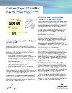 Ovation Expert Transition for ABB Control Systems - Water Wastewater Industry