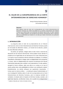 9. El valor de la jurisprudencia de la Corte Interamericana de Derechos Humanos