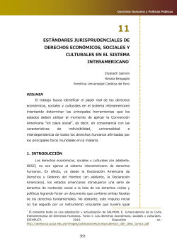 11. Est ndares jurisprudenciales de derechos econ micos, sociales y culturales en el sistema interamericano
