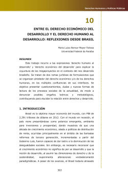 10. Entre el derecho econ mico del desarrollo y el derecho humano al desarrollo: reflexiones desde Brasil