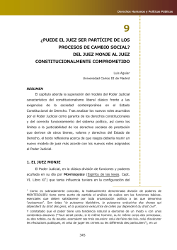 9. Puede el juez ser part cipe de los proceso de cambio social? Del juez monje al juez constitucionalmente comprometido