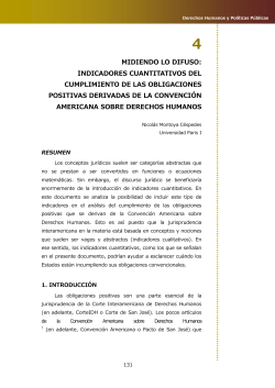 4. Midiendo lo difuso: Indicadores cuantitativos del cumplimiento de las obligaciones positivas derivadas de la Convenci n Americana sobre Derechos Humanos