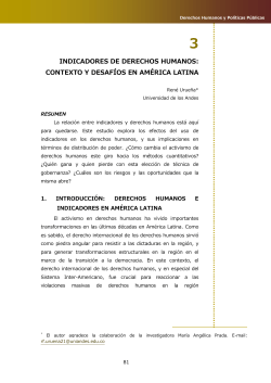 3. Indicadores de derechos humanos: Contexto y desaf os en Am rica Latina