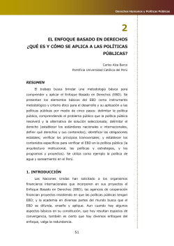 2. El enfoque basado en derechos. Qu es y c mo se aplica a las pol ticas p blicas?
