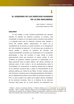 1. El gobierno de los derechos humanos en la era neoliberal
