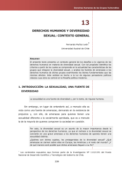 13. Derechos humanos y diversidad sexual: contexto general