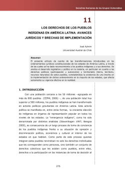 11. Los derechos de los pueblos ind genas en Am rica Latina: Avances jur dicos y brechas de implementaci n