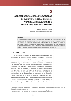 5. La incorporaci n de la discapacidad en el sistema interamericano. Principales regulaciones y est ndares post-convenci n