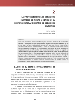2. La protecci n de los derechos humanos de ni as y ni os en el Sistema Interamericano de Derechos Humanos