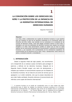 1. La Convenci n sobre los Derechos del Ni o y la protecci n de la infancia en la normativa internacional de derechos humanos