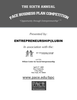2009PaceBusinessPlanCompetitionProgram