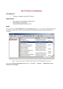 Setting up FTP - IIS