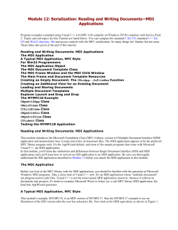 Visual C++, MFC programming