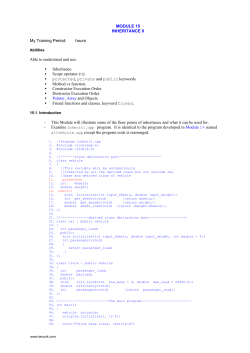 C++ note inheritance object oriented