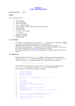 C++ note encapsulation object oriented