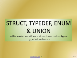 C struct, typedef, enum & union in pdf
