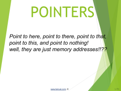 C Pointers in ppt slides