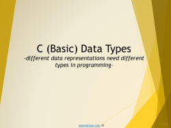 C Data Types in ppt slides