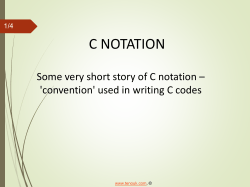C Notations in pdf